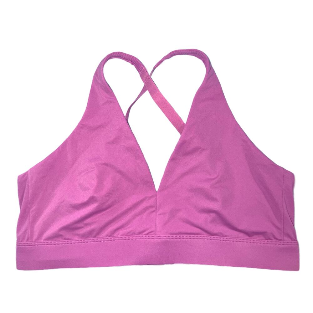 Joyspun Womens Unlined Soft Brushed Plunge Bralette Convertible Purple Pink XL